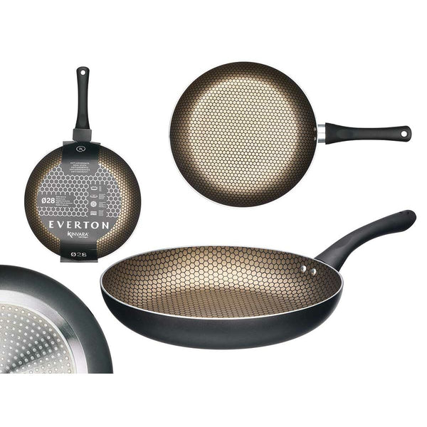 Antihaftbeschichtete Pfanne Kinvara Schwarz Aluminium Bakelit Induktion 28 cm