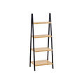 Badezimmerregal Berilo WR5504-4-425 Schwarz natürlich 40 x 109,3 x 30 cm