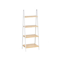 Badezimmerregal Berilo WR5504-4-426 Weiß natürlich 40 x 109,3 x 30 cm