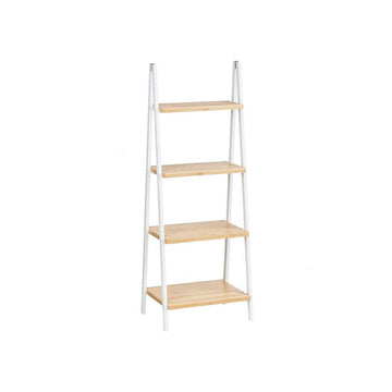 Badezimmerregal Berilo WR5504-4-426 Weiß natürlich 40 x 109,3 x 30 cm