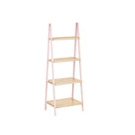 Badezimmerregal Berilo WR5504-4-429 Rosa natürlich 40 x 109,3 x 30 cm