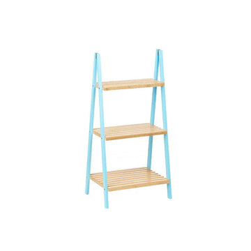 Badezimmerregal Berilo WR5504-3-433 Blau natürlich 40,3 x 81,5 x 30 cm