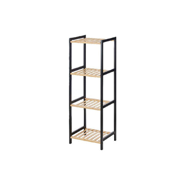Badezimmerregal Berilo WR5503-4-459 Schwarz natürlich 35 x 30 x 100 cm
