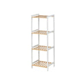 Badezimmerregal Berilo WR5503-4-460 Weiß natürlich 35 x 30 x 100 cm