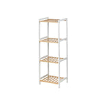 Badezimmerregal Berilo WR5503-4-460 Weiß natürlich 35 x 30 x 100 cm