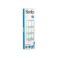 Badezimmerregal Berilo WR5503-4-461 natürlich Minze 35 x 30 x 100 cm