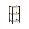 Badezimmerregal Berilo WR5503-3-464 Schwarz natürlich 35 x 30 x 70 cm