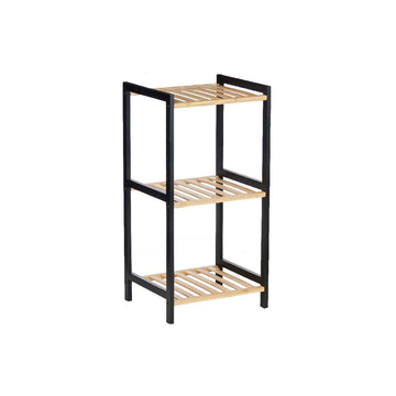 Badezimmerregal Berilo WR5503-3-464 Schwarz natürlich 35 x 30 x 70 cm