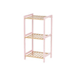 Badezimmerregal Berilo WR5503-3-468 Rosa natürlich 35 x 30 x 70 cm