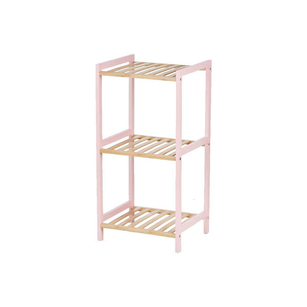 Badezimmerregal Berilo WR5503-3-468 Rosa natürlich 35 x 30 x 70 cm