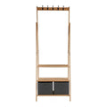Garderobenständer Kipit MH194001H Braun Grau Holz 40,5 x 175 x 67 cm