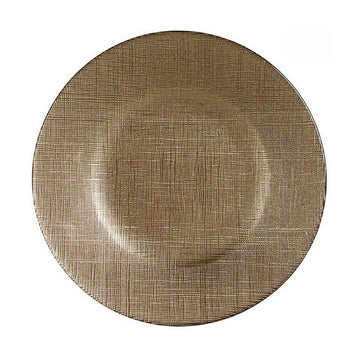 Flacher Teller Vivalto 3239121P-5 Gold Glas 21 x 2 x 21 cm