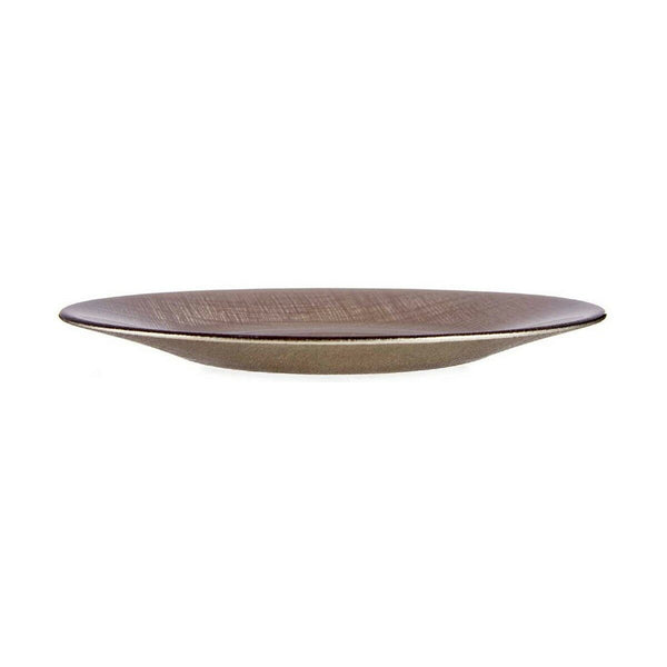 Flacher Teller Vivalto 3239121P-5 Gold Glas 21 x 2 x 21 cm