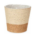 Blumentopf Ibergarden WY21-73 Braun natürlich Schnur Kunststoff 14 x 12,5 x 14 cm 14 x 14 x 14 cm