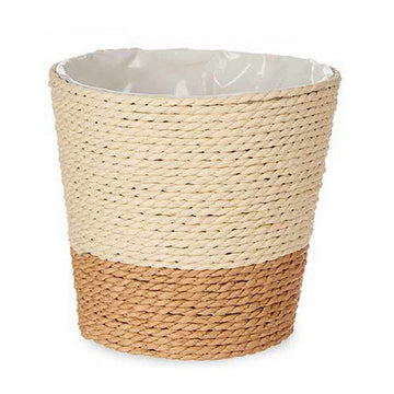 Blumentopf Ibergarden WY21-73 Braun natürlich Schnur Kunststoff 14 x 12,5 x 14 cm 14 x 14 x 14 cm