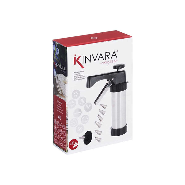 Konditorei-Spritzbeutel Kinvara Schwarz Silberfarben Zubehör