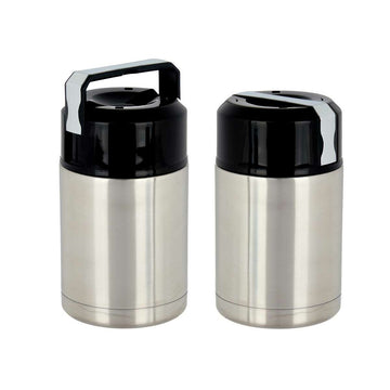 Thermoskanne für Lebensmittel Kinvara Acero Schwarz Metall Polypropylen 1 L 11,5 x 19,5 x 11,5 cm