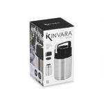 Thermoskanne für Lebensmittel Kinvara Acero Schwarz Metall Polypropylen 1 L 11,5 x 19,5 x 11,5 cm