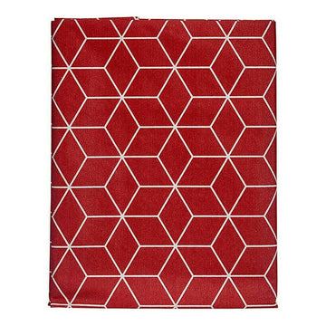 Tischdecke Kinvara Weiß Granatrot Abdeckung
