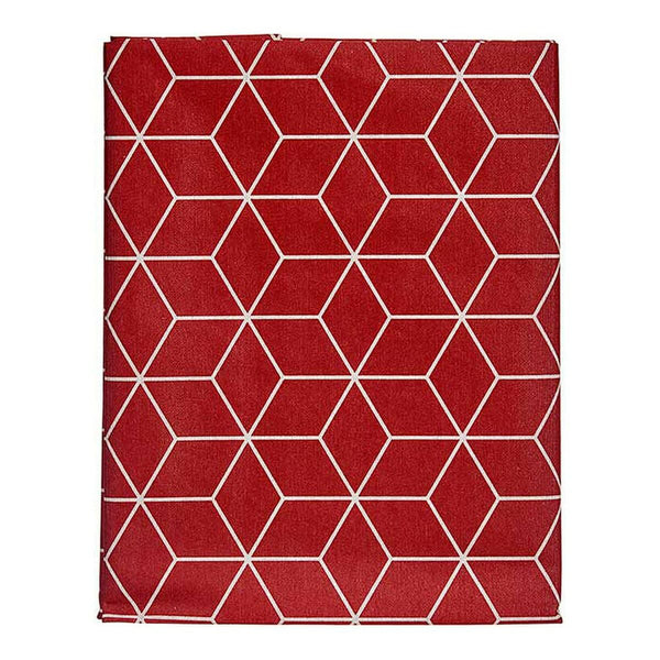 Tischdecke Kinvara Weiß Granatrot Abdeckung