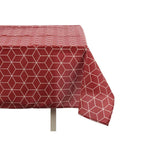 Tischdecke Kinvara Weiß Granatrot Abdeckung