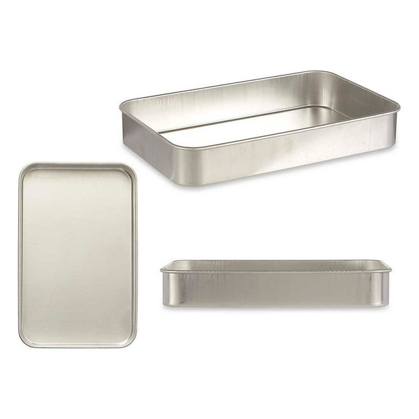 Backofenform Kinvara Silberfarben Silber Aluminium 26 x 6,5 x 41 cm 41 x 6,5 x 26 cm