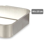 Backofenform Kinvara Silberfarben Silber Aluminium 26 x 6,5 x 41 cm 41 x 6,5 x 26 cm