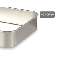 Backofenform Kinvara Silberfarben Silber Aluminium 26 x 6,5 x 41 cm 41 x 6,5 x 26 cm