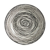 Suppenteller Vessia Weiß Schwarz Porzellan Streifen 20 x 4,7 x 20 cm