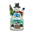 LED Schneemann Weihnachtsschmuck Krist+ FQ198001 Weiß Schneemann Dorf 25,5 x 47 x 29 cm