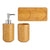 Badezimmer Set Berilo PLH03242-3 Camel Bambus Polypropylen ABS Firkanter 9 x 18,5 x 20 cm