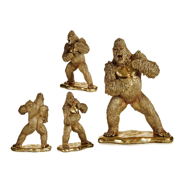 Deko-Figur Gift Decor Gold Gorilla 25 x 56 x 42 cm