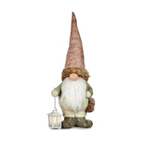 Deko-Figur Licht Laterne Kobold 17 x 63 x 24,5 cm Rosa Weiß grün Harz