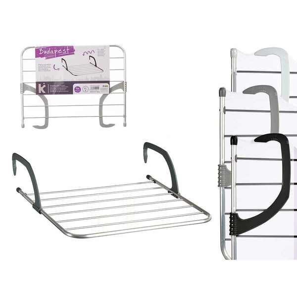 Wäscheständer Kipit WR1013D Weiß Silberfarben Hellgrau Dunkelgrau Aluminium Kunststoff 62,5 x 50 x 16,5 cm