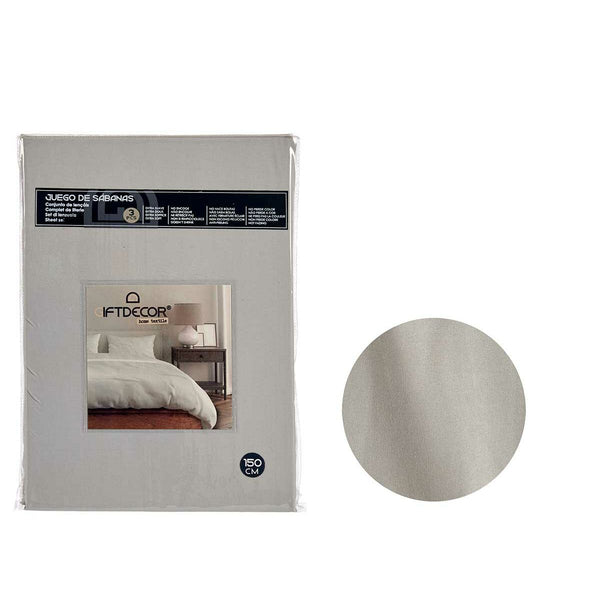 Bettwäsche-Set Gift Decor Grau Doppelmatratze 3 Stücke