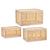 Truhensatz Gift Decor natürlich Paulonia-Holz 43 x 25 x 23 cm 50 x 32 x 28 cm 57 x 33 x 39 cm 3 Stücke