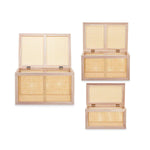Truhensatz Gift Decor natürlich Paulonia-Holz 43 x 25 x 23 cm 50 x 32 x 28 cm 57 x 33 x 39 cm 3 Stücke