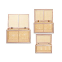 Truhensatz Gift Decor natürlich Paulonia-Holz 43 x 25 x 23 cm 50 x 32 x 28 cm 57 x 33 x 39 cm 3 Stücke