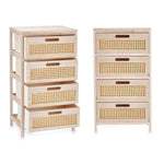 Schubladenschrank GiftDecor Rattan natürlich 40 x 73 x 29 cm 4 Schubladen