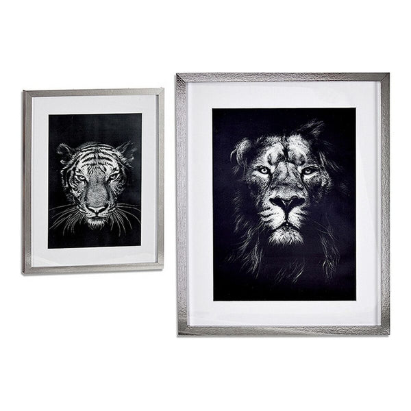 Bild Gift Decor Lion - Tiger Glas Spanplatte 43 x 3 x 53 cm
