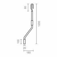 Kurbel für Sonnensegel Micel TLD06 Weiß 120 cm niedrig