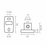 Halterung für Sonnensegel Micel TLD02 Weiß 4,4 x 3,82 x 8,6 cm Wand 2 Stücke
