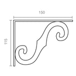 Winkelbügel Micel plm05 Schwarz 15,5 x 11 cm