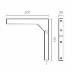 Winkelbügel Micel super plm03 Weiß 20 x 15 cm