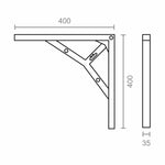 Winkelbügel Micel plm06 Brillant Verchromt 40 x 40 cm
