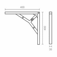 Winkelbügel Micel plm06 Brillant Verchromt 40 x 40 cm