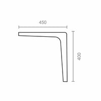 Winkelbügel Micel plm01 Weiß 45 x 40 cm