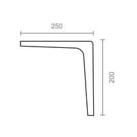 Winkelbügel Micel plm07 Schwarz Aluminium 25 x 20 cm