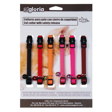 Katzenhalsband Gloria Classic Bunt weich 6 Stück