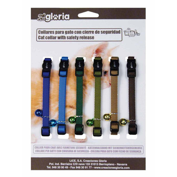 Katzenhalsband Gloria Fashion Bunt weich 6 Stück